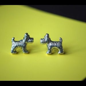 Dog Earrings, Studs - Scottie terrier, Schnauzer